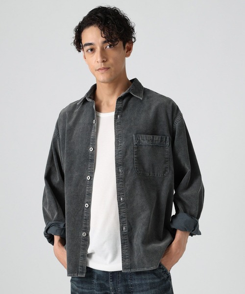 BAYFLOW(ベイフロー)の「ヴィンテージライクコーデュロイシャツ(シャツ/ブラウス・メンズ・ブルー/チャコール/ベージュ・LARGE/MEDIUM)」の6枚目の写真