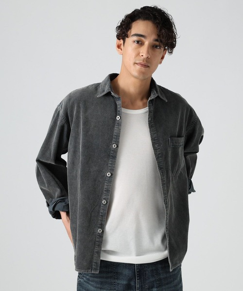 BAYFLOW(ベイフロー)の「ヴィンテージライクコーデュロイシャツ(シャツ/ブラウス・メンズ・ブルー/チャコール/ベージュ・LARGE/MEDIUM)」の7枚目の写真