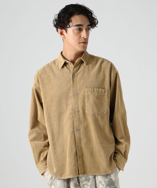 BAYFLOW(ベイフロー)の「ヴィンテージライクコーデュロイシャツ(シャツ/ブラウス・メンズ・ブルー/チャコール/ベージュ・LARGE/MEDIUM)」の15枚目の写真