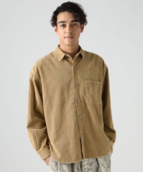 BAYFLOW(ベイフロー)の「ヴィンテージライクコーデュロイシャツ(シャツ/ブラウス・メンズ・ブルー/チャコール/ベージュ・LARGE/MEDIUM)」の16枚目の写真
