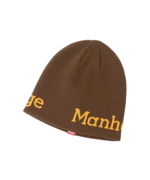 Manhattan Portage(マンハッタンポーテージ)の「JACQUARD LOGO BEANIE(ニットキャップ/ビーニー・メンズ・グレー/ブラウン/ブラック/ネイビー/ボルドー・FREE)」の4枚目の写真