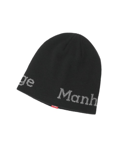 Manhattan Portage(マンハッタンポーテージ)の「JACQUARD LOGO BEANIE(ニットキャップ/ビーニー・メンズ・グレー/ブラウン/ブラック/ネイビー/ボルドー・FREE)」の2枚目の写真