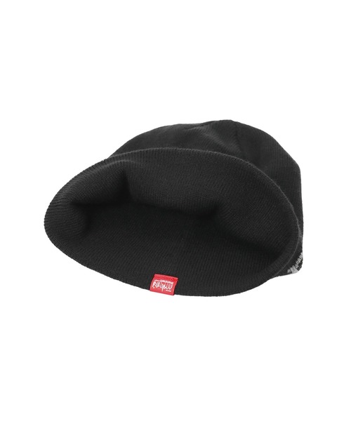 Manhattan Portage(マンハッタンポーテージ)の「JACQUARD LOGO BEANIE(ニットキャップ/ビーニー・メンズ・グレー/ブラウン/ブラック/ネイビー/ボルドー・FREE)」の8枚目の写真