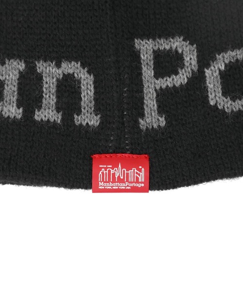 Manhattan Portage(マンハッタンポーテージ)の「JACQUARD LOGO BEANIE(ニットキャップ/ビーニー・メンズ・グレー/ブラウン/ブラック/ネイビー/ボルドー・FREE)」の9枚目の写真