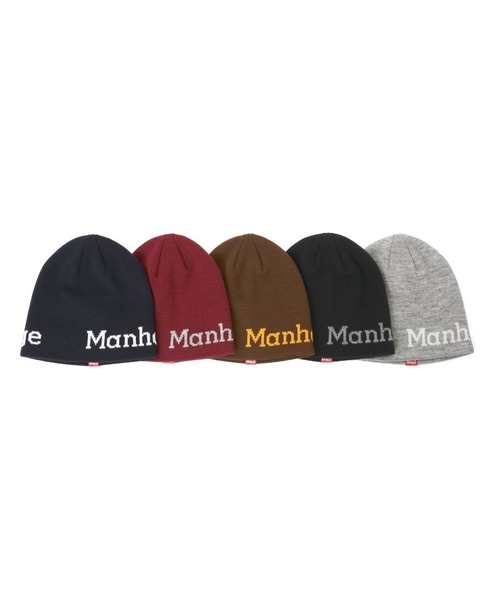 Manhattan Portage(マンハッタンポーテージ)の「JACQUARD LOGO BEANIE(ニットキャップ/ビーニー・メンズ・グレー/ブラウン/ブラック/ネイビー/ボルドー・FREE)」の10枚目の写真