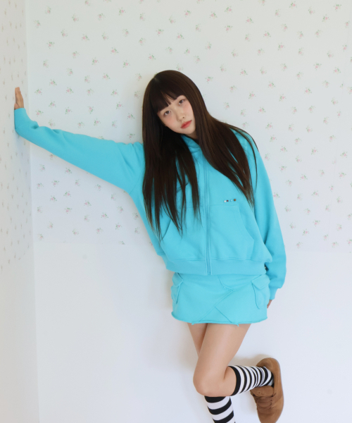 KIKOZY(キコジ)の「Macaroon Hood zip up_Mint(パーカー・レディース・その他・FREE)」の2枚目の写真