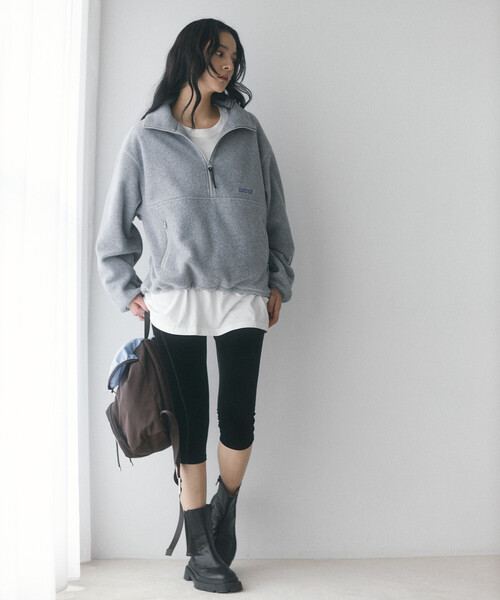 AMERICANA(アメリカーナ)の「Americana/アメリカーナ × Firsthand 別注 ハーフジップフリース(その他トップス・レディース・チャコールグレー/ダークブラウン/ベージュ/グレー・FREE)」の19枚目の写真