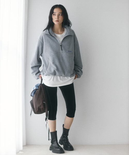 AMERICANA(アメリカーナ)の「Americana/アメリカーナ × Firsthand 別注 ハーフジップフリース(その他トップス・レディース・チャコールグレー/ダークブラウン/ベージュ/グレー・FREE)」の20枚目の写真
