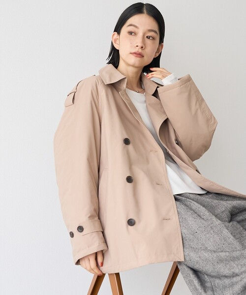 RONEL（ロネル）の「【RONEL/撥水】中綿キルトトレンチ（トレンチコート・レディース・ブラック/ベージュ/オリーブ・S/M）」の2枚目の写真