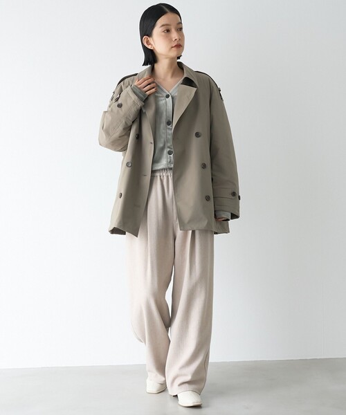 RONEL（ロネル）の「【RONEL/撥水】中綿キルトトレンチ（トレンチコート・レディース・ブラック/ベージュ/オリーブ・S/M）」の15枚目の写真