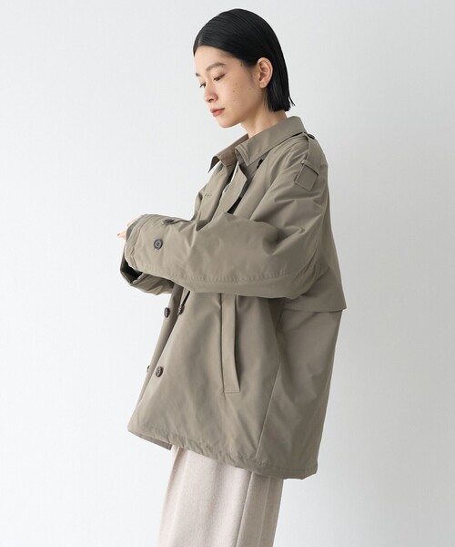 RONEL（ロネル）の「【RONEL/撥水】中綿キルトトレンチ（トレンチコート・レディース・ブラック/ベージュ/オリーブ・S/M）」の8枚目の写真
