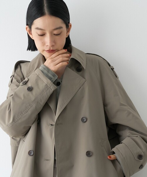 RONEL（ロネル）の「【RONEL/撥水】中綿キルトトレンチ（トレンチコート・レディース・ブラック/ベージュ/オリーブ・S/M）」の5枚目の写真