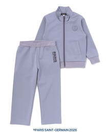 BeBe（ベベ）の「【パリ・サン＝ジェルマン】ロゴプリントポンチZIPセットアップ(100~150cm)（セットアップ）」