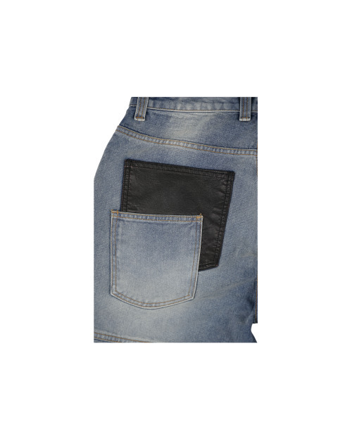 ERTR（イーアールティーアール）の「レザークロスパッチ デニムパンツ ブルー（デニムパンツ・レディース・その他・SMALL/MEDIUM/LARGE）」の7枚目の写真