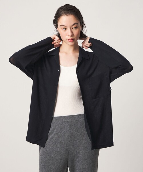 john masters UNITED ARROWS（ジョンマスターユナイテッドアローズ）の「＜john masters UNITED ARROWS＞アルガンオイル ロングスリーブシャツ（シャツ/ブラウス・レディース・ホワイト/モカ・FREE）」の19枚目の写真