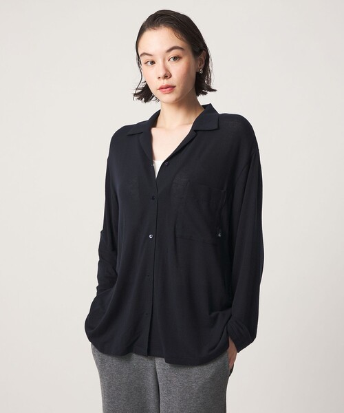 john masters UNITED ARROWS（ジョンマスターユナイテッドアローズ）の「＜john masters UNITED ARROWS＞アルガンオイル ロングスリーブシャツ（シャツ/ブラウス・レディース・ホワイト/モカ・FREE）」の22枚目の写真