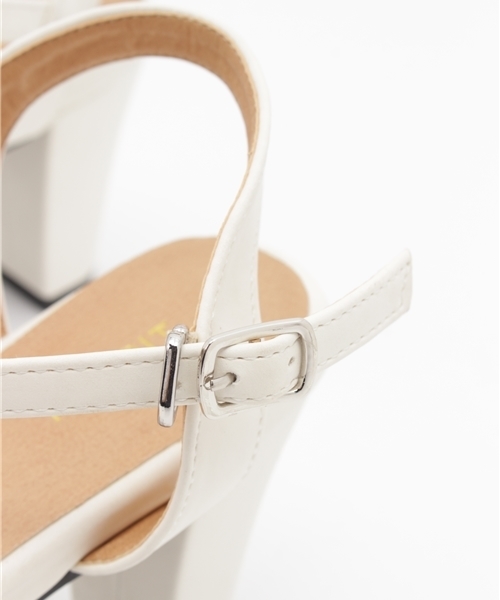 Re:EDIT(リエディ)の「アンクルストラップ太ヒールサンダル(サンダル・レディース・ブラック/シルバー/ホワイト/パイソン・MEDIUM/X-LARGE/SMALL/LARGE)」の19枚目の写真