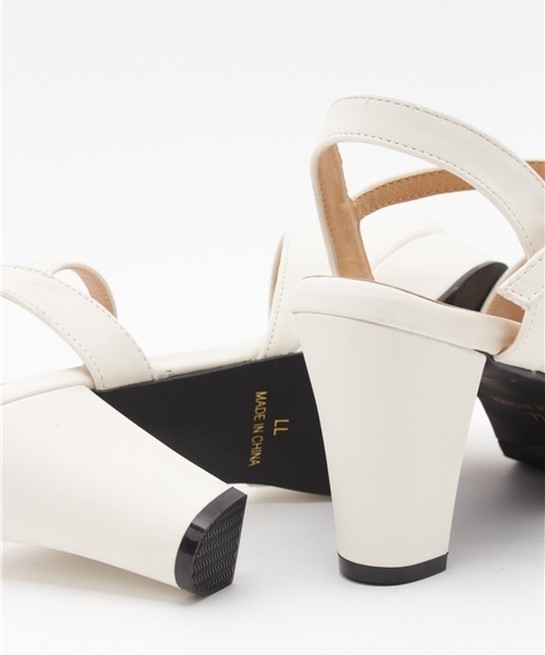 Re:EDIT(リエディ)の「アンクルストラップ太ヒールサンダル(サンダル・レディース・ブラック/シルバー/ホワイト/パイソン・MEDIUM/X-LARGE/SMALL/LARGE)」の10枚目の写真