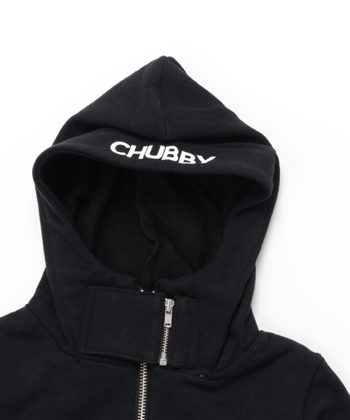 CHUBBYGANG（チャビーギャング）の「ハイネックジップアップ裏毛パーカー（パーカー・キッズ・ブラック/ライトグレー・110/130/160/100/120/150/140）」の4枚目の写真