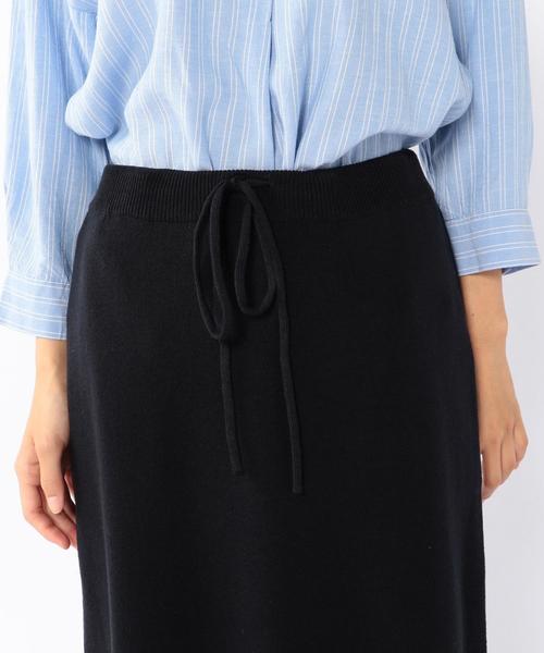 coen（コーエン）の「強撚ニットロングスカート（スカート・レディース・ブラック/ネイビー・MEDIUM/LARGE）」の10枚目の写真