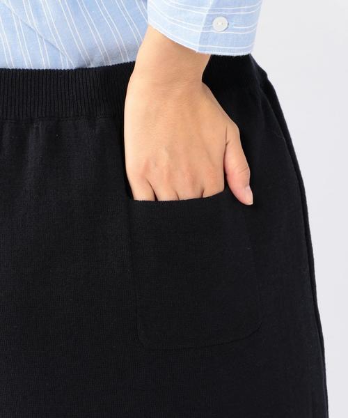 coen（コーエン）の「強撚ニットロングスカート（スカート・レディース・ブラック/ネイビー・MEDIUM/LARGE）」の11枚目の写真