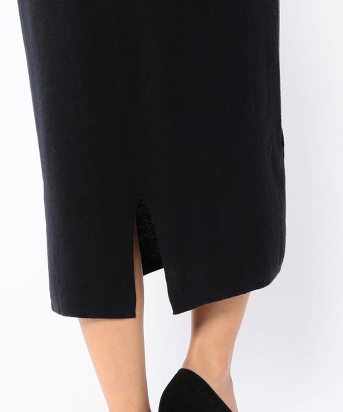 coen（コーエン）の「強撚ニットロングスカート（スカート・レディース・ブラック/ネイビー・MEDIUM/LARGE）」の12枚目の写真