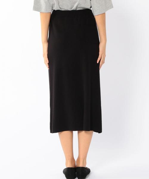 coen（コーエン）の「強撚ニットロングスカート（スカート・レディース・ブラック/ネイビー・MEDIUM/LARGE）」の14枚目の写真