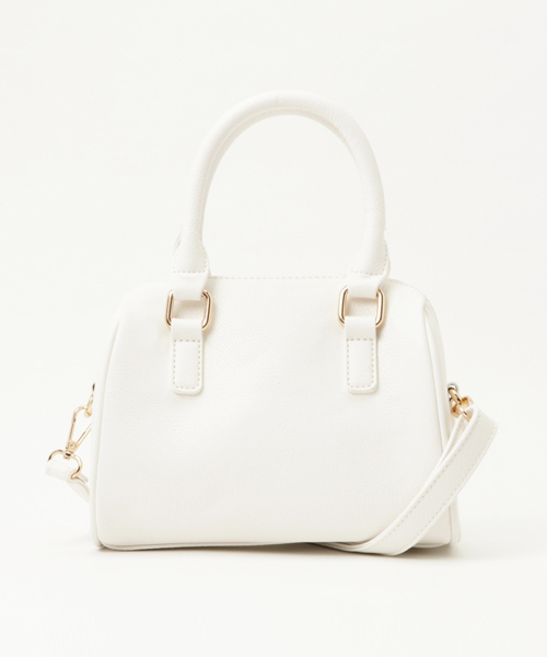 KOBE LETTUCE(コウベレタス)の「コンパクトミニボストンバッグ(ショルダーバッグ・レディース・アイボリー/ブラック/サックスブルー/ライトピンク/ピンク系その他/モスグリーン/キャメル/コーラルピンク/レッド/ブルー/シルバー/イエロー/ネイビー/ブラウン/ボルドー/ピンク系その他2/グレイッシュベージュ/マスタード/パープル/ブルー系その他・ONE SIZE)」の2枚目の写真