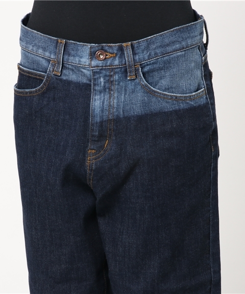 CUBE SUGAR（キューブシュガー）の「11.6ozデニム　裾ダブルストレートパンツ（デニムパンツ・レディース・ネイビー/ブルー・M/S）」の7枚目の写真