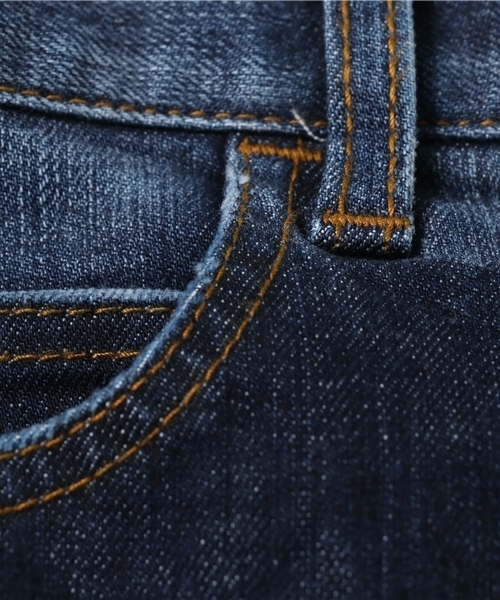 CUBE SUGAR（キューブシュガー）の「11.6ozデニム　裾ダブルストレートパンツ（デニムパンツ・レディース・ネイビー/ブルー・M/S）」の11枚目の写真
