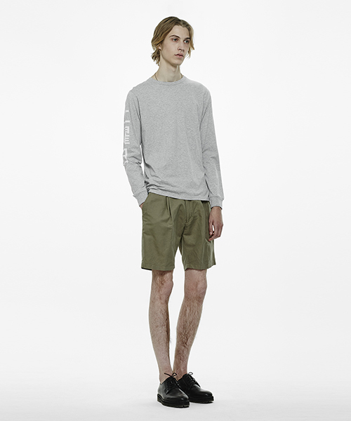 Saturdays NYC(サタデーズ ニューヨークシティ )の「Hanja Long Sleeve T-Shirt(Tシャツ/カットソー・メンズ・グレー/ピンク・X-SMALL/M/L/X-LARGE/S)」の7枚目の写真