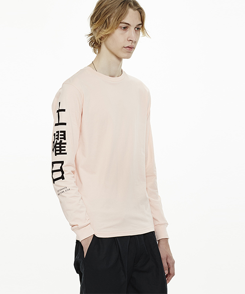 Saturdays NYC(サタデーズ ニューヨークシティ )の「Hanja Long Sleeve T-Shirt(Tシャツ/カットソー・メンズ・グレー/ピンク・X-SMALL/M/L/X-LARGE/S)」の5枚目の写真