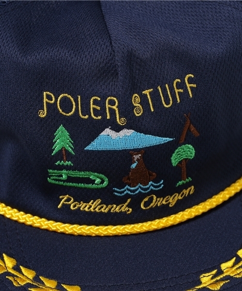 POLeR（ポーラー）の「POLER TOURIST TRAP MESH TRUCKER CAP（キャップ・メンズ・ネイビー/オリーブ・FREE）」の5枚目の写真