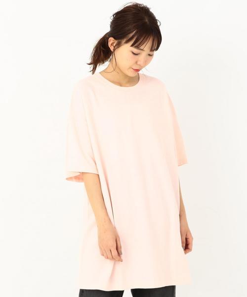 Another Edition（アナザーエディション）の「ﾃﾝｼﾞｸ BIG TEE ◆（Tシャツ/カットソー・レディース・オフホワイト/ライトブルー/ブラック/ライトピンク・FREE）」の4枚目の写真