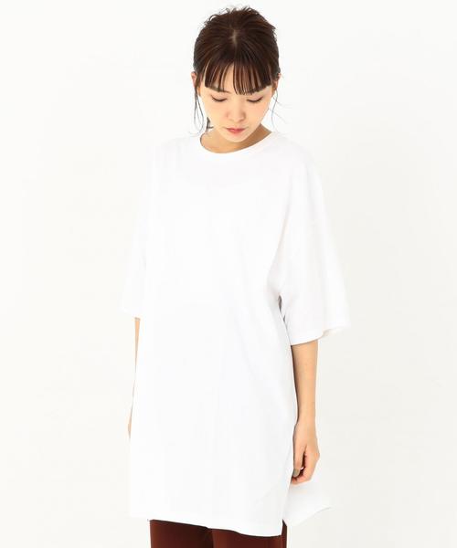 Another Edition（アナザーエディション）の「ﾃﾝｼﾞｸ BIG TEE ◆（Tシャツ/カットソー・レディース・オフホワイト/ライトブルー/ブラック/ライトピンク・FREE）」の2枚目の写真