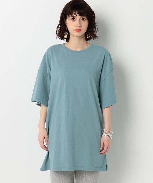 Another Edition（アナザーエディション）の「ﾃﾝｼﾞｸ BIG TEE ◆（Tシャツ/カットソー・レディース・オフホワイト/ライトブルー/ブラック/ライトピンク・FREE）」の6枚目の写真