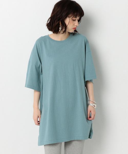 Another Edition（アナザーエディション）の「ﾃﾝｼﾞｸ BIG TEE ◆（Tシャツ/カットソー・レディース・オフホワイト/ライトブルー/ブラック/ライトピンク・FREE）」の13枚目の写真