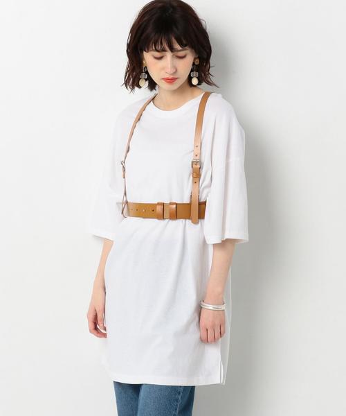 Another Edition（アナザーエディション）の「ﾃﾝｼﾞｸ BIG TEE ◆（Tシャツ/カットソー・レディース・オフホワイト/ライトブルー/ブラック/ライトピンク・FREE）」の16枚目の写真