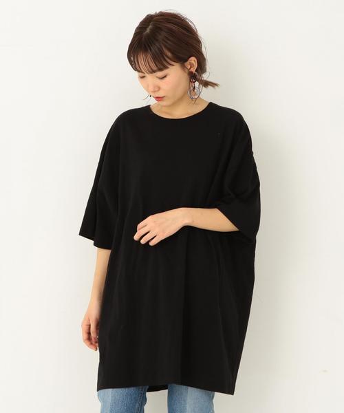 Another Edition（アナザーエディション）の「ﾃﾝｼﾞｸ BIG TEE ◆（Tシャツ/カットソー・レディース・オフホワイト/ライトブルー/ブラック/ライトピンク・FREE）」の17枚目の写真