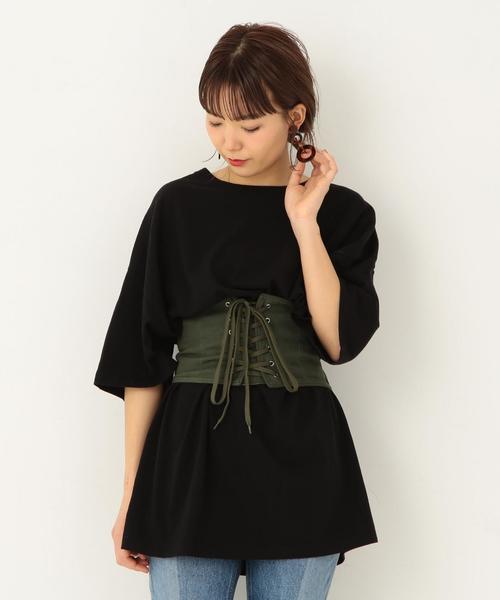 Another Edition（アナザーエディション）の「ﾃﾝｼﾞｸ BIG TEE ◆（Tシャツ/カットソー・レディース・オフホワイト/ライトブルー/ブラック/ライトピンク・FREE）」の19枚目の写真