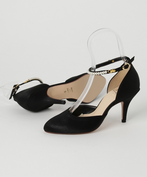 12Twelve Agenda（トゥエルブ　アジェンダ）の「パールストラップパンプス（ドレスシューズ・レディース・ベージュ/ブラック・L/M/S）」の3枚目の写真