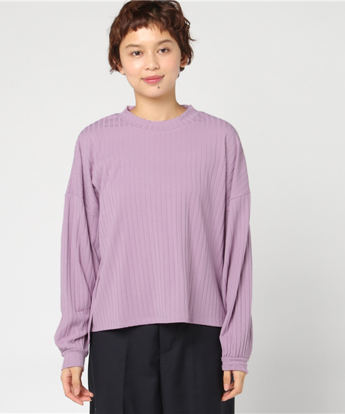 RAY CASSIN（レイカズン）の「袖ボリュームプチハイプル（Tシャツ/カットソー・レディース・ブラック/キャメル/キナリ/ラベンダー・FREE）」の10枚目の写真