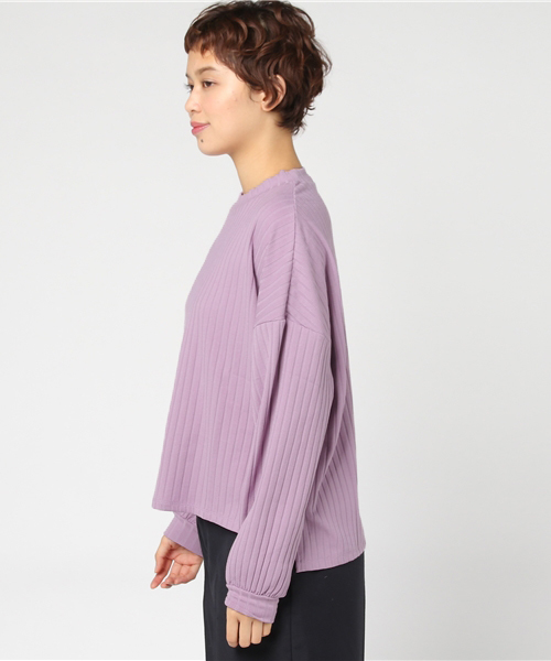 RAY CASSIN（レイカズン）の「袖ボリュームプチハイプル（Tシャツ/カットソー・レディース・ブラック/キャメル/キナリ/ラベンダー・FREE）」の11枚目の写真