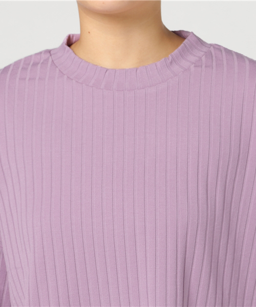 RAY CASSIN（レイカズン）の「袖ボリュームプチハイプル（Tシャツ/カットソー・レディース・ブラック/キャメル/キナリ/ラベンダー・FREE）」の8枚目の写真