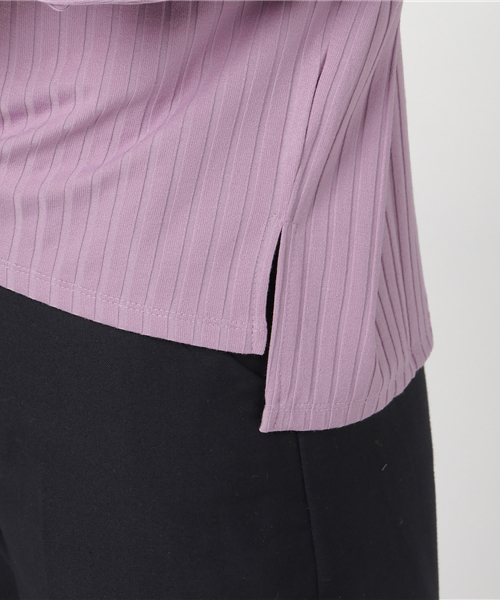 RAY CASSIN（レイカズン）の「袖ボリュームプチハイプル（Tシャツ/カットソー・レディース・ブラック/キャメル/キナリ/ラベンダー・FREE）」の6枚目の写真