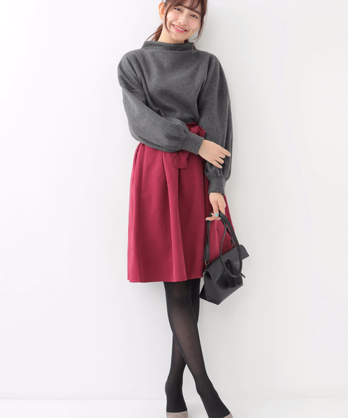 earth music&ecology（アースミュージックアンドエコロジー）の「・ぽかぽかプルオーバー（ニット/セーター・レディース・ピンクベージュ/杢グレー/チャコールグレー/ネイビー/アイボリー/ダークグリーン・FREE）」の13枚目の写真