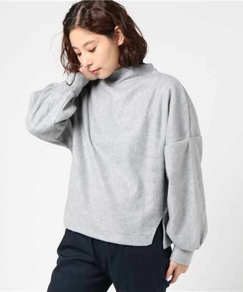 earth music&ecology（アースミュージックアンドエコロジー）の「・ぽかぽかプルオーバー（ニット/セーター・レディース・ピンクベージュ/杢グレー/チャコールグレー/ネイビー/アイボリー/ダークグリーン・FREE）」の3枚目の写真