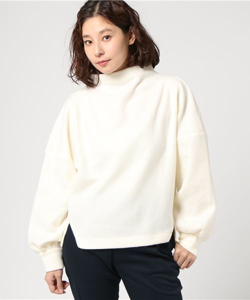 earth music&ecology（アースミュージックアンドエコロジー）の「・ぽかぽかプルオーバー（ニット/セーター・レディース・ピンクベージュ/杢グレー/チャコールグレー/ネイビー/アイボリー/ダークグリーン・FREE）」の2枚目の写真