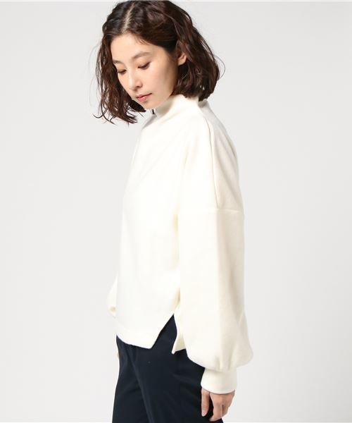 earth music&ecology（アースミュージックアンドエコロジー）の「・ぽかぽかプルオーバー（ニット/セーター・レディース・ピンクベージュ/杢グレー/チャコールグレー/ネイビー/アイボリー/ダークグリーン・FREE）」の7枚目の写真