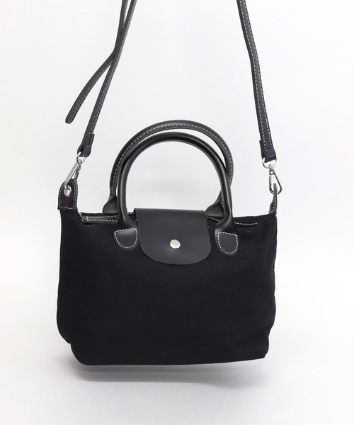 florist（フローリスト）の「プチフラップトラベルバッグ（エコバッグ/サブバッグ・レディース・ホワイト/ブラック/ベージュ/ネイビー/グレー・FREE）」の3枚目の写真